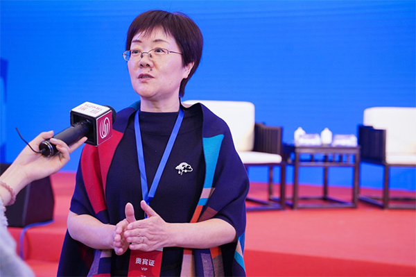 球速体育总经理郑爱军接受媒体采访